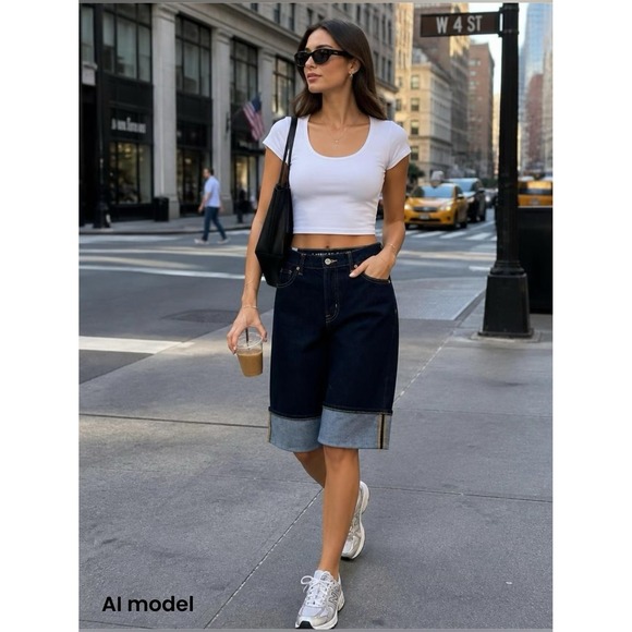 American Eagle Outfitters Pants - American Eagle Dark Indigo Stretch Denim Shorts